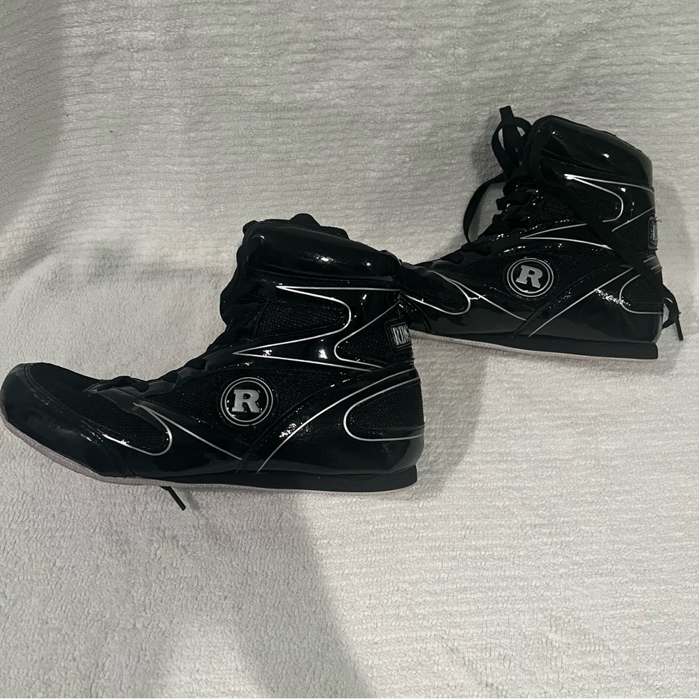 Ringside Diablo Boxing Shoes Men's 9 Black Low Top Wrestling MMA Slip Resistant